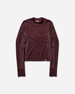 Nike T-Shirts^Women's ACG Delta River Baselayer Longsleeve Top Burgundy Crush