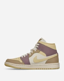 Nike Jordan Sneakers·Low|Sneakers^Women's Air Jordan 1 Mid Sneakers Light Orewood Brown / Khaki / Taupe Grey