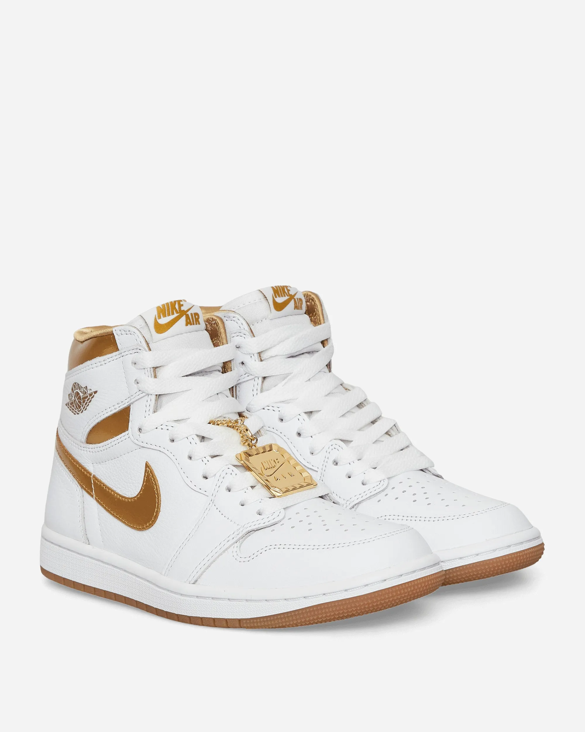 Nike Jordan Sneakers·High|Sneakers^Women's Air Jordan 1 Retro High OG Sneakers White / Metallic Gold