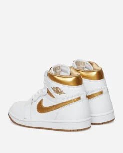 Nike Jordan Sneakers·High|Sneakers^Women's Air Jordan 1 Retro High OG Sneakers White / Metallic Gold