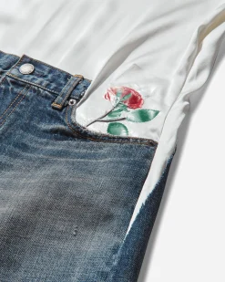 Undercover Pants^Women's All-In-One Denim Pants Light Blue Indigo