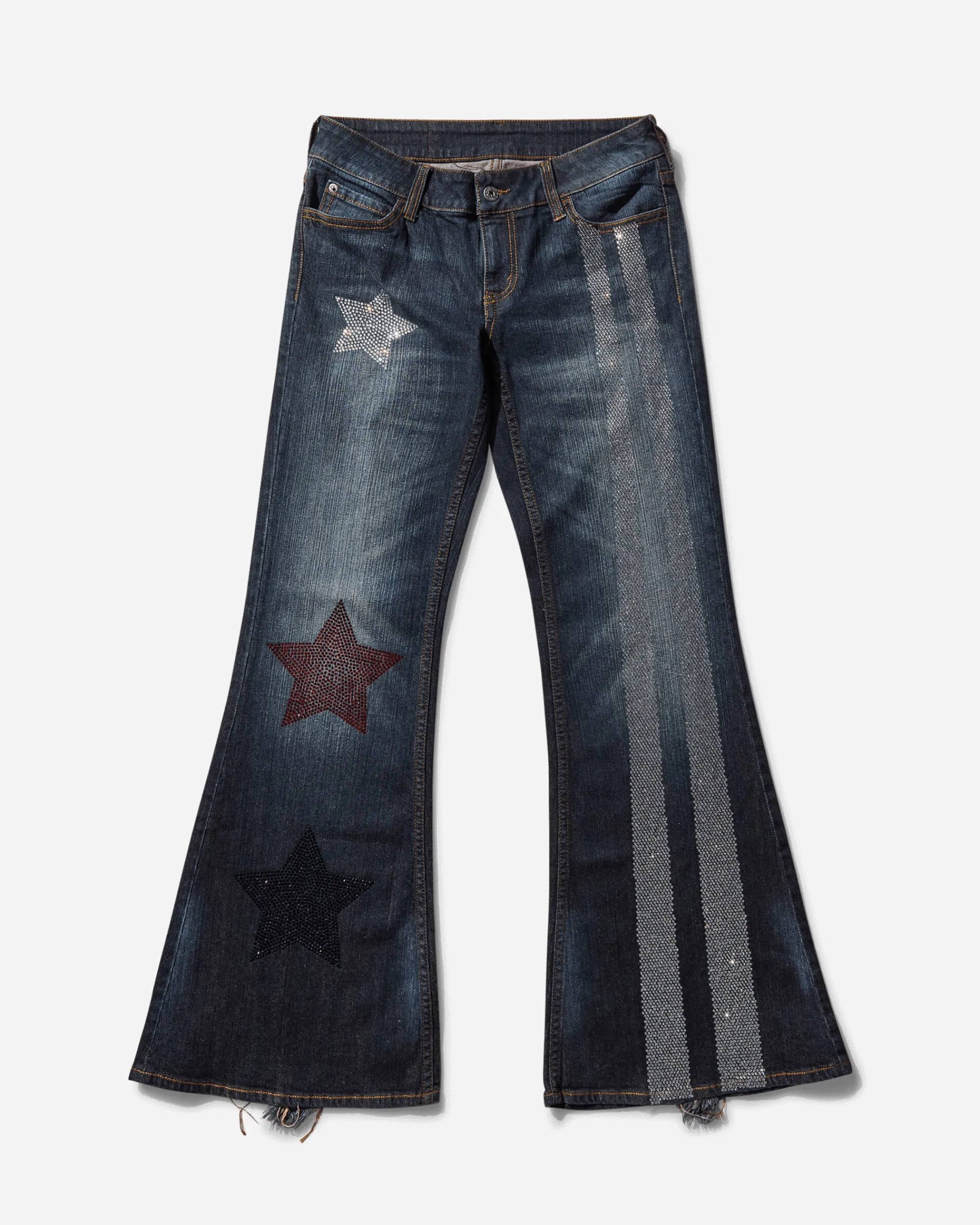 Cheap Monday Pants^Women's Bootleg Flare Low Waist Americana Jeans Washed Black