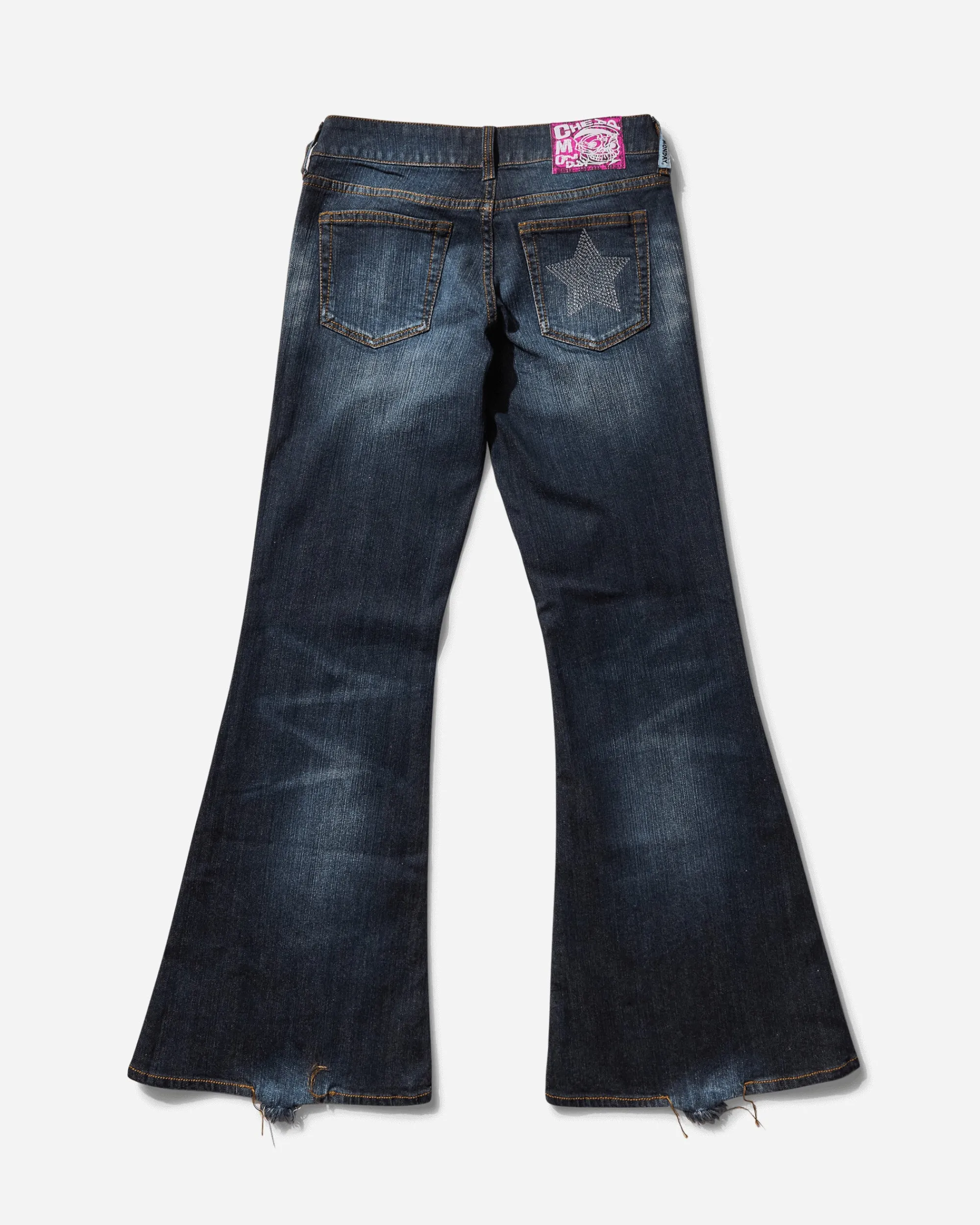 Cheap Monday Pants^Women's Bootleg Flare Low Waist Americana Jeans Washed Black