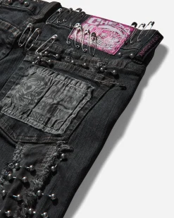 Cheap Monday Pants^Women's Bootleg Messy Pinned Jeans Black