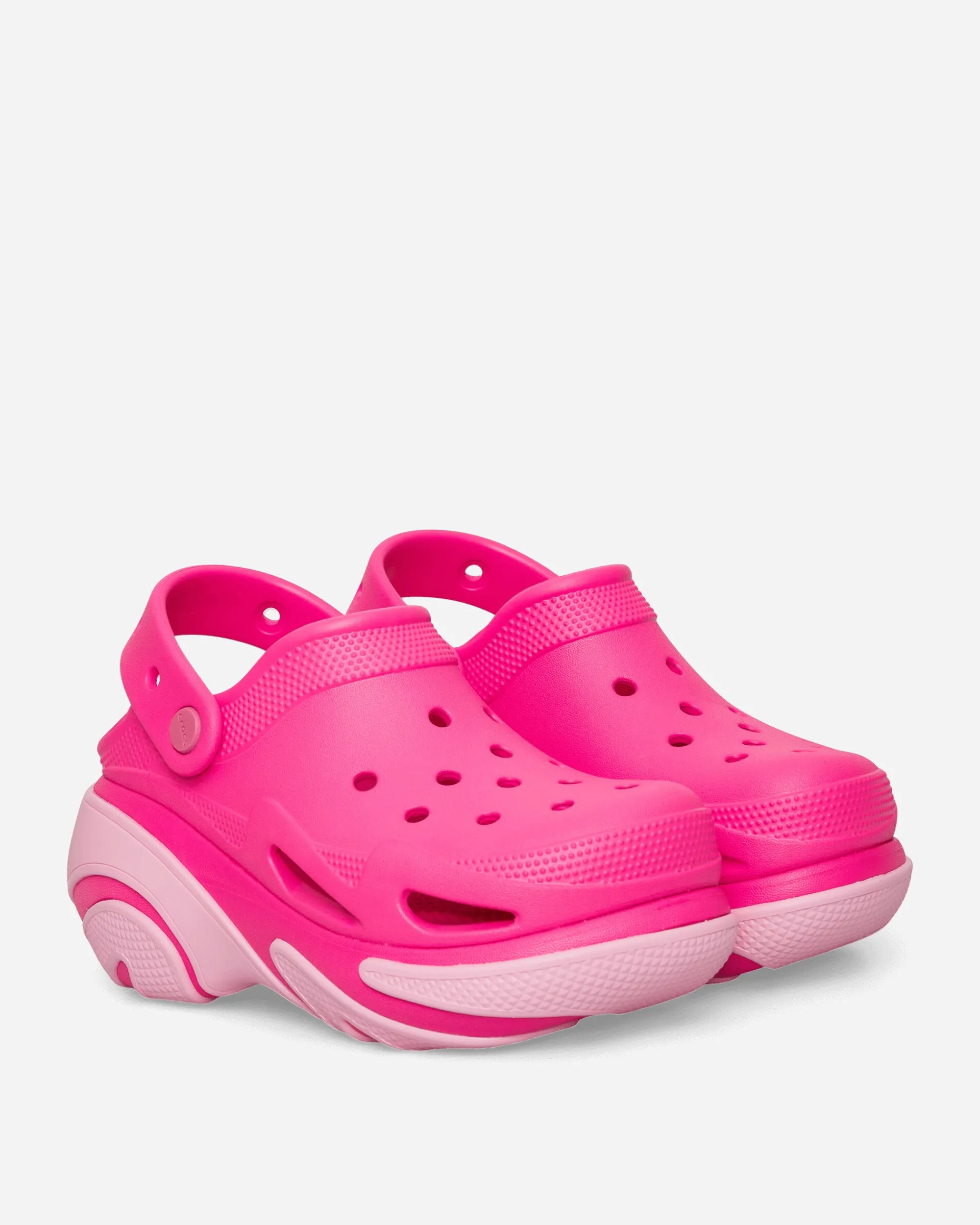 Crocs Sandals And Slides^Women's Bubble Crush Clogs Pink Crush