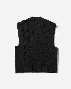 Our Legacy Knitwears^Women's Cable Michigan Tank Black