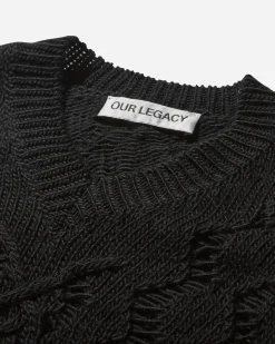 Our Legacy Knitwears^Women's Cable Michigan Tank Black