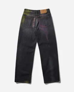 MM6 Maison Margiela Pants^Women's Chalk Print 5-Pocket Denim Pants Black