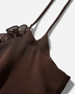 Priscavera T-Shirts^Women's Chiffon Cami Chocolate