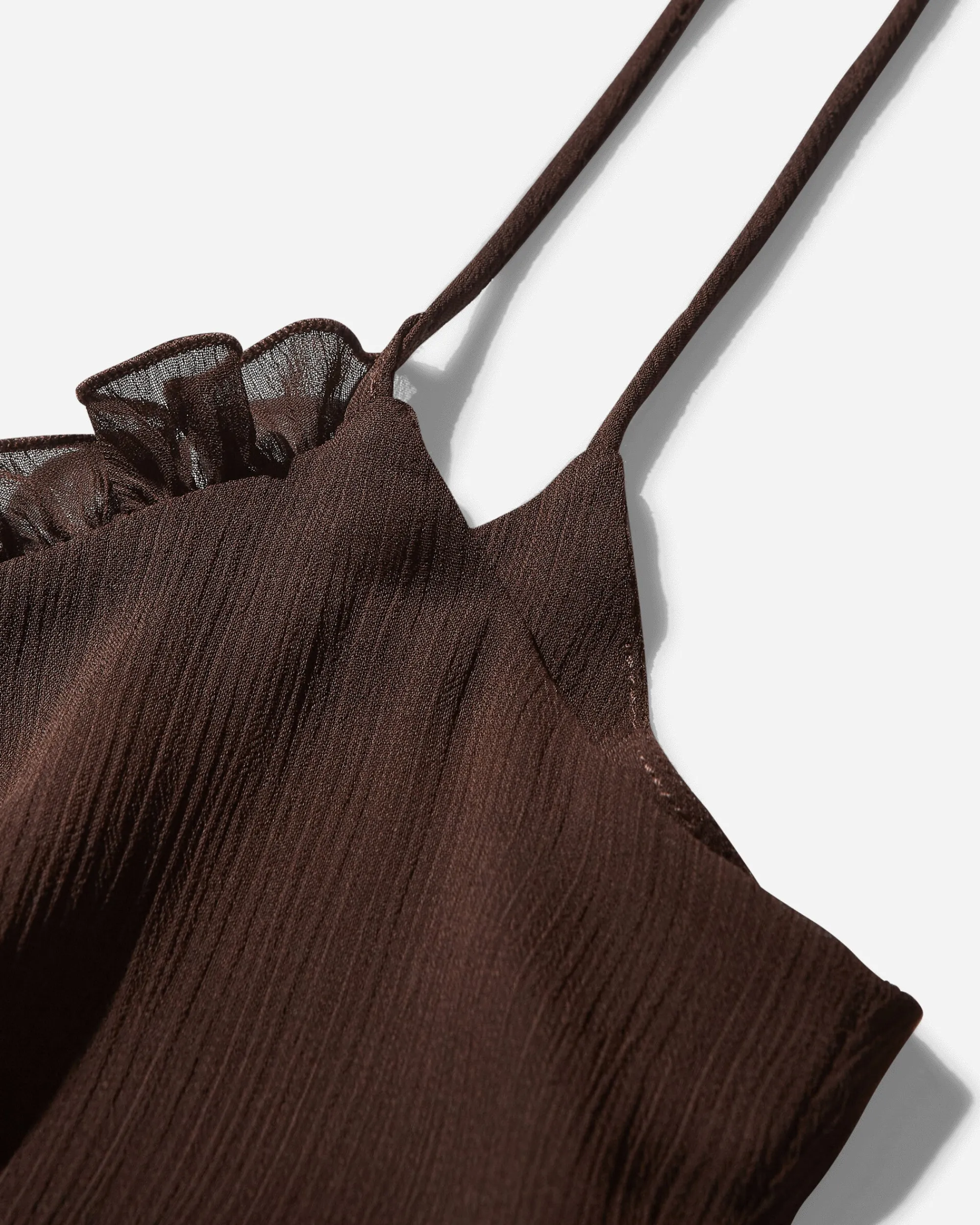 Priscavera T-Shirts^Women's Chiffon Cami Chocolate