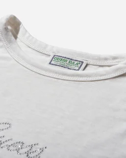 Guess USA T-Shirts^Women's Classic Logo Baby Tee Alabaster White