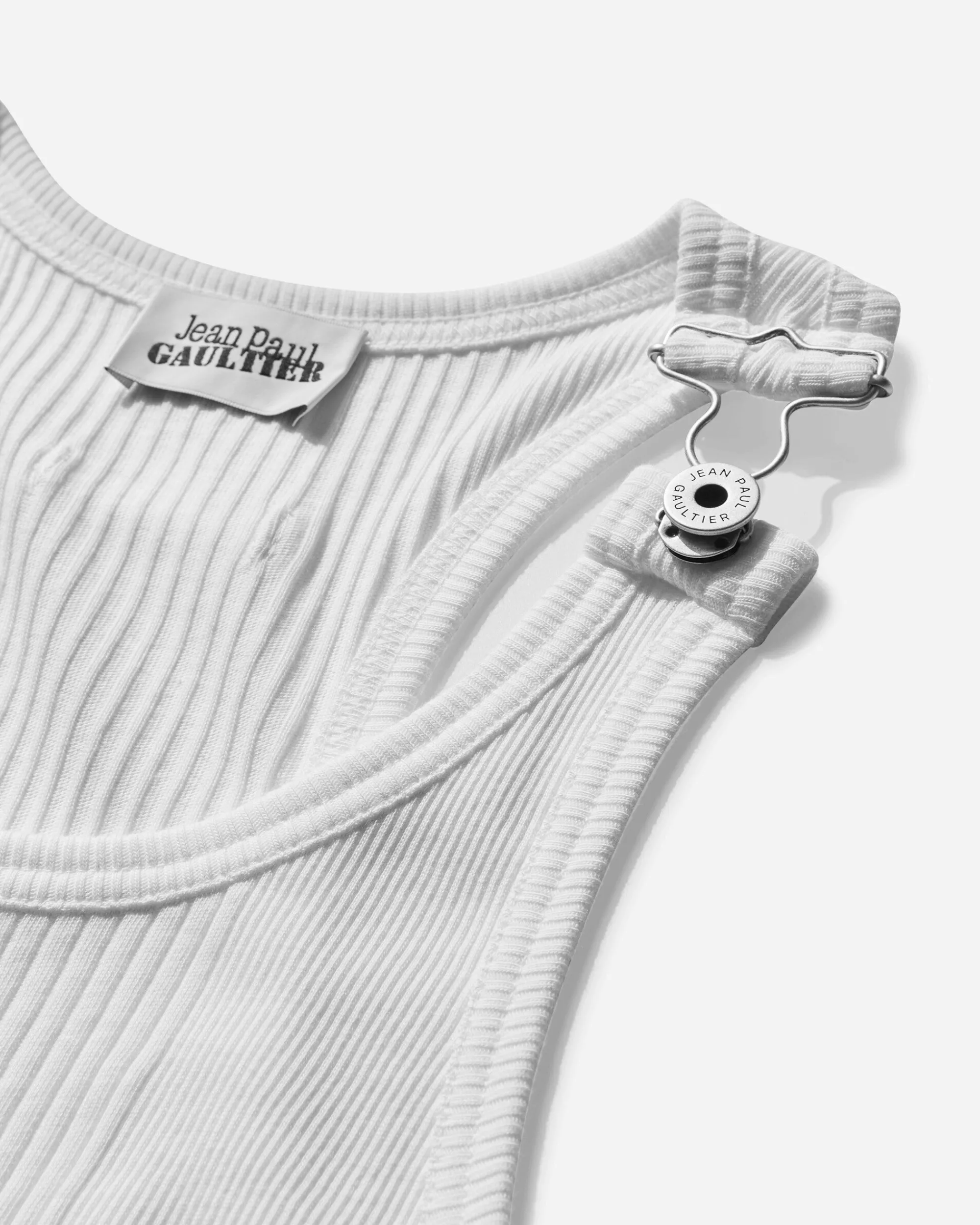 Jean Paul Gaultier T-Shirts^Women's Cropped Patch Tank Top White