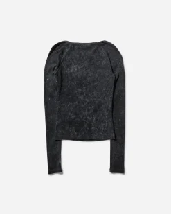 Diesel T-Shirts^Women's Cross-Over Straps Ribbed Longsleeve Top Black