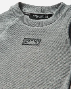Ottolinger T-Shirts^Women's Decontructed Rib T-Shirt Silver Melange