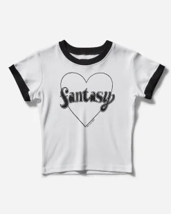 R & M Leathers T-Shirts^Women's Fantasy Baby Tee White