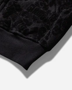 Hysteric Glamour Sweatshirts^Women's Flame Logo Jacquard Cropped Zip Hoodie Black
