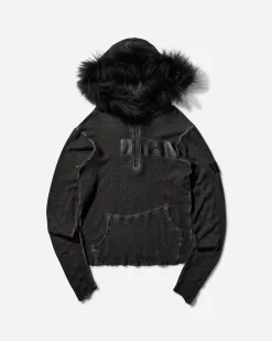 Aesynctx Sweatshirts^Women's Half-Zip Hoodie Black
