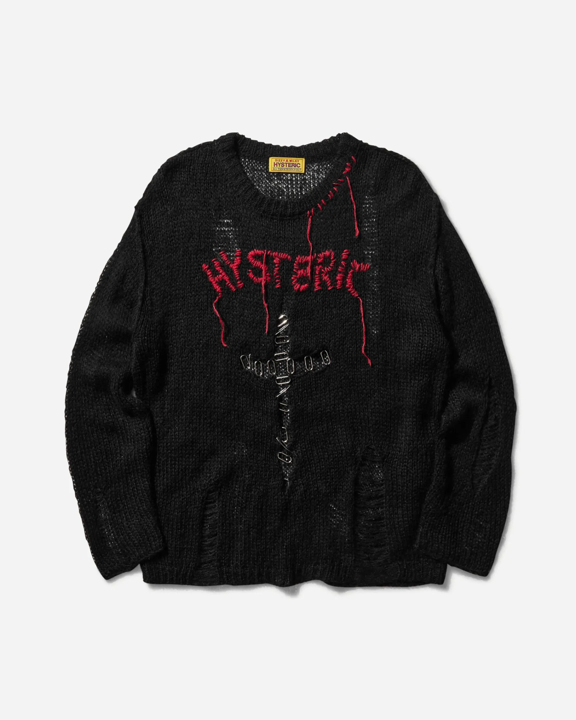 Hysteric Glamour Knitwears^Women's HYS Logo Oversized Sweater Black
