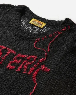 Hysteric Glamour Knitwears^Women's HYS Logo Oversized Sweater Black