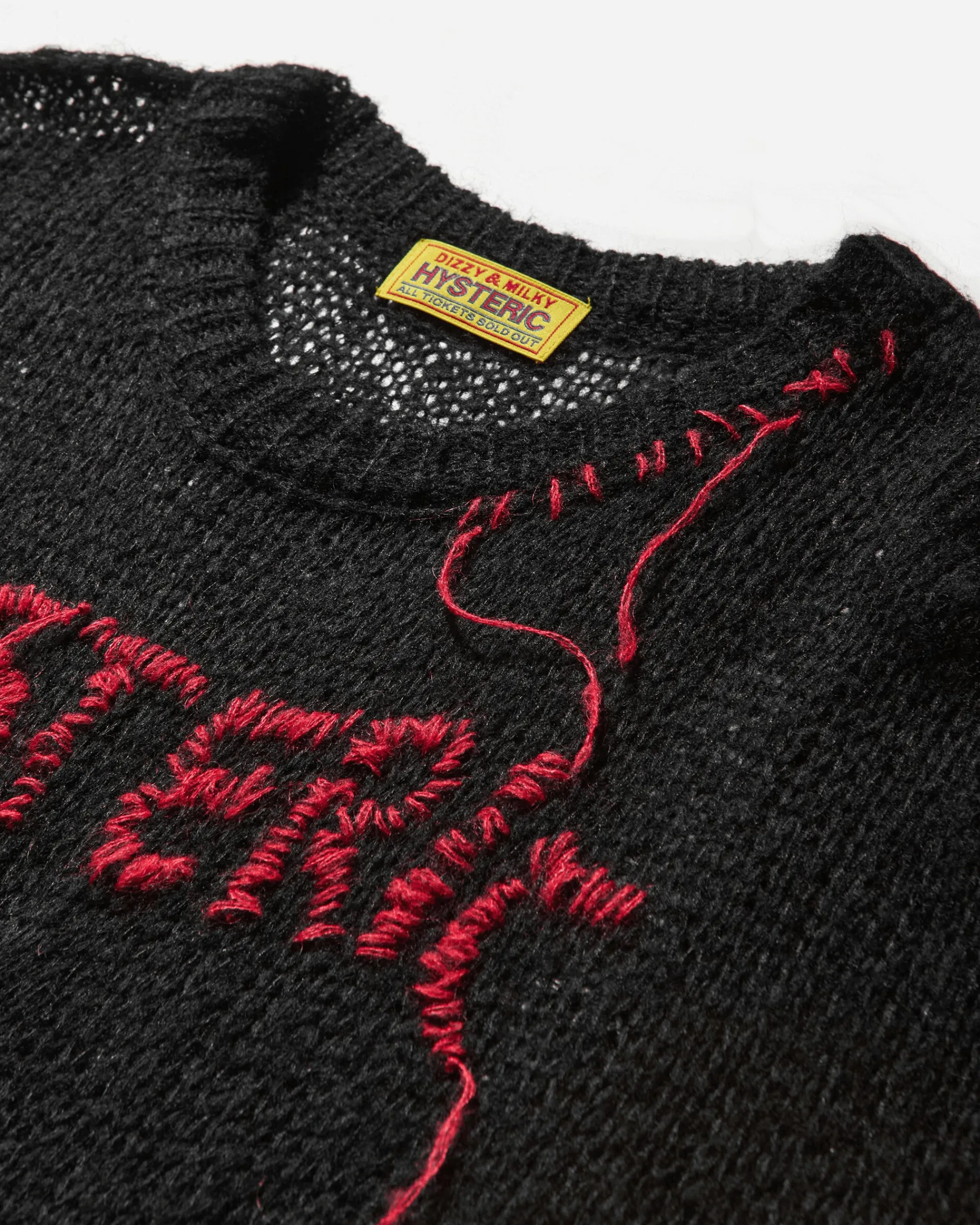Hysteric Glamour Knitwears^Women's HYS Logo Oversized Sweater Black