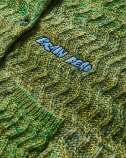 Brain Dead Knitwears^Women's Isa Scalloped Cardigan Green