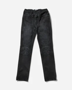 Jean Paul Gaultier Pants^Women's Lace-Up Denim Pants Vintage Black