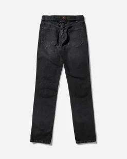 Jean Paul Gaultier Pants^Women's Lace-Up Denim Pants Vintage Black