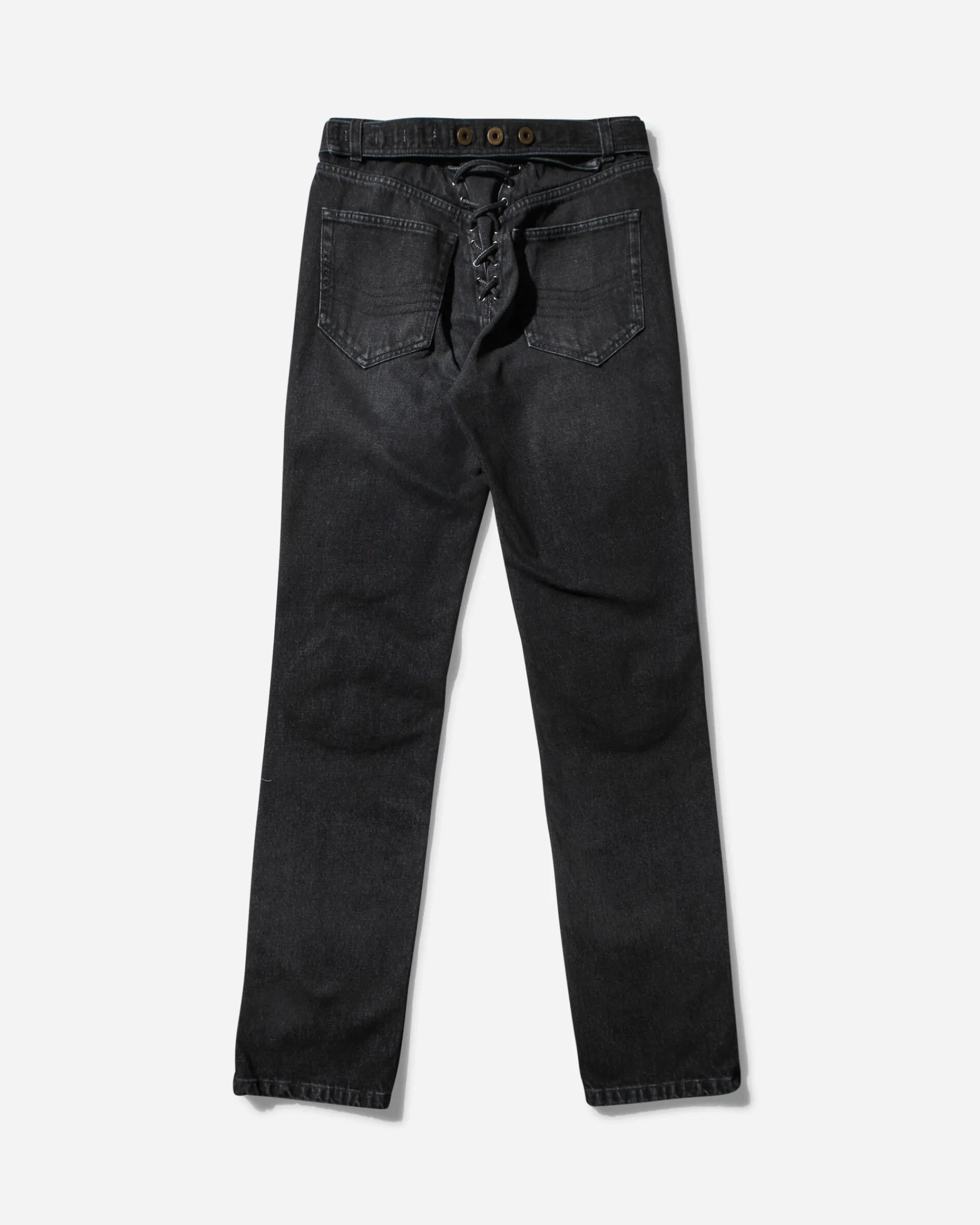 Jean Paul Gaultier Pants^Women's Lace-Up Denim Pants Vintage Black