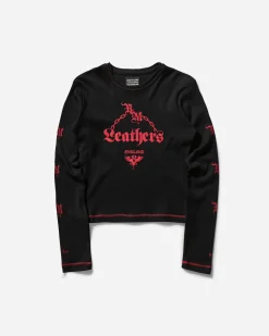 R & M Leathers T-Shirts^Women's Logo Longsleeve T-Shirt Black