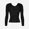 R & M Leathers T-Shirts^Women's Lust Longsleeve Top Black
