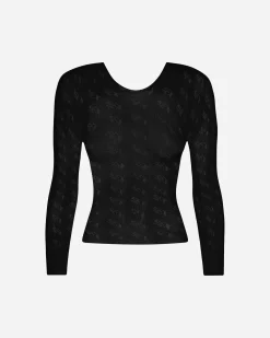 R & M Leathers T-Shirts^Women's Lust Longsleeve Top Black