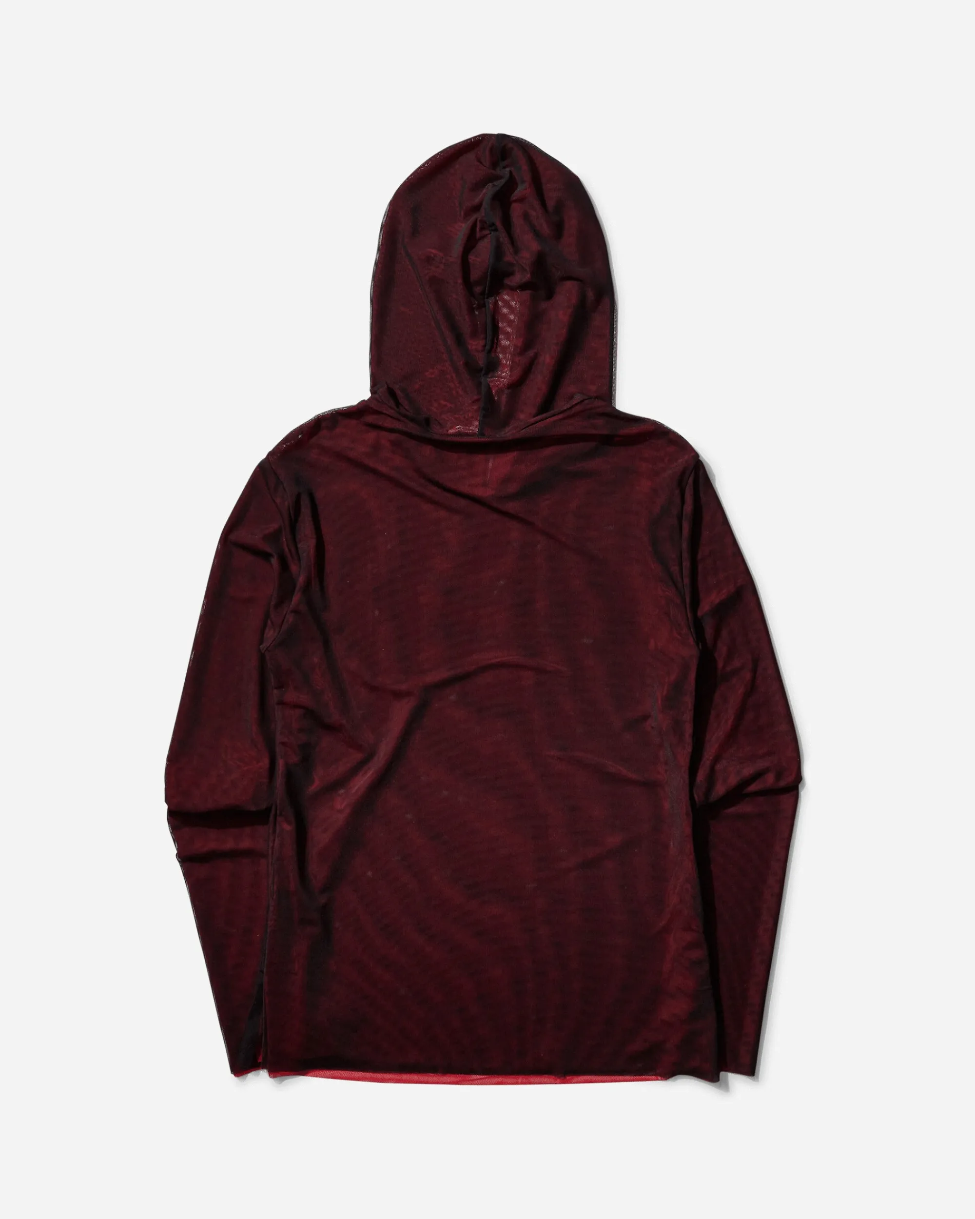 Priscavera Sweatshirts^Women's Mesh Hoodie Black / Red
