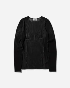 Jean Paul Gaultier T-Shirts^Women's Morphing Pinstripes Longsleeve Top Black