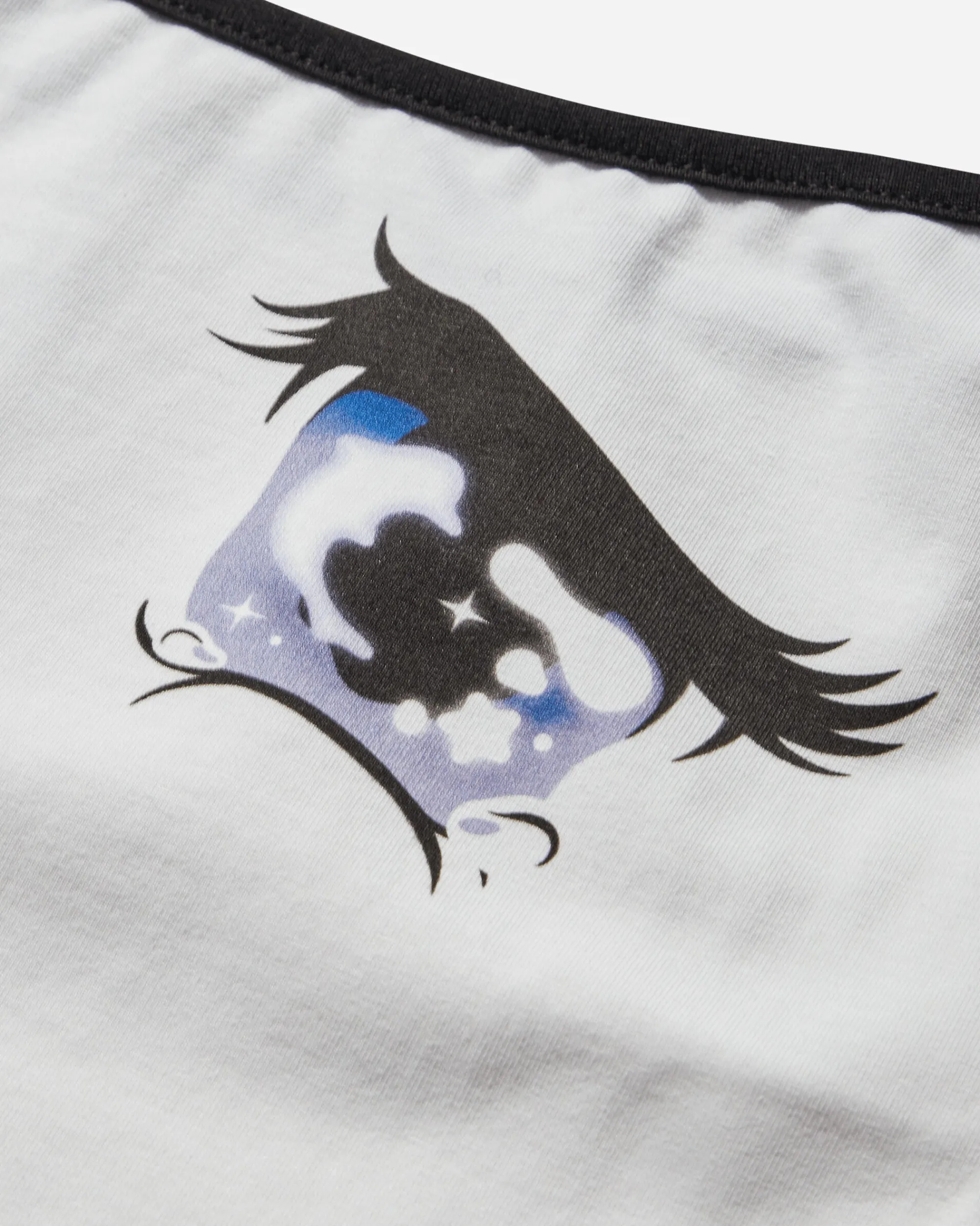 No Dress T-Shirts^Women's "No Cry" Crying Eyes Printed Camisole White