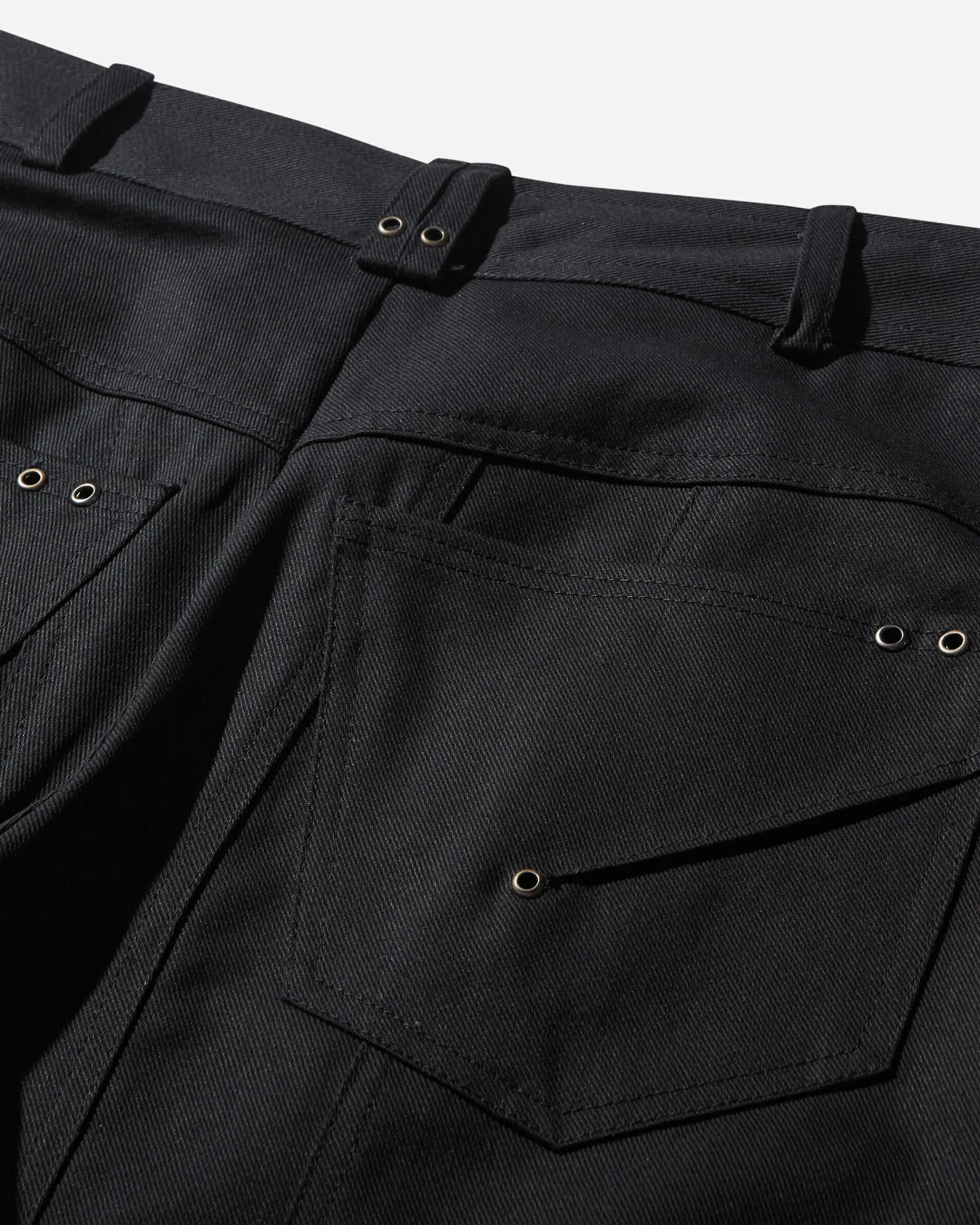 Mainline:RUS/Fr.CA/DE Pants^Women's Panelled Eyelets Trousers Black