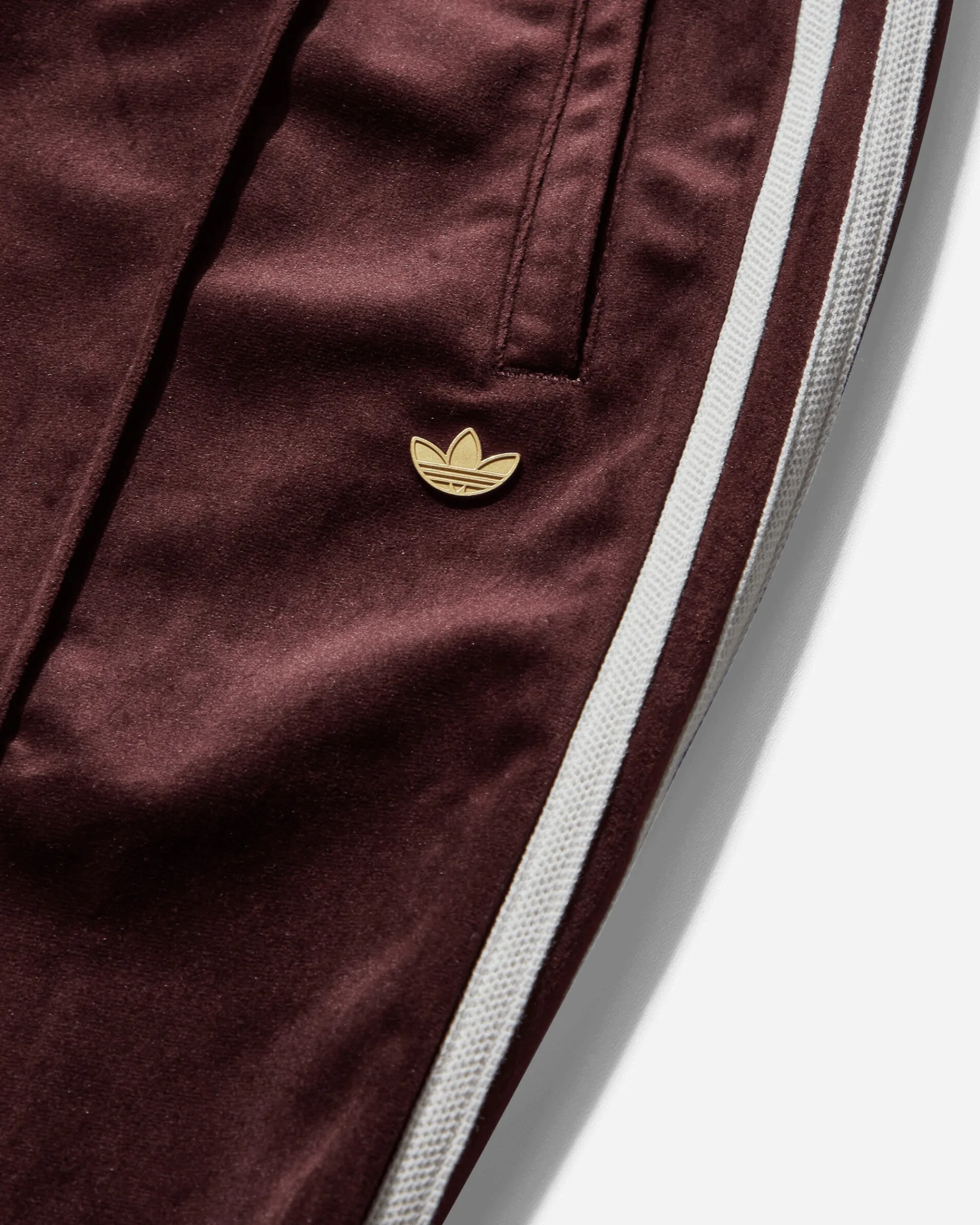 adidas Pants^Women's Premium Brushed Velvet Track Pants Shadow Brown