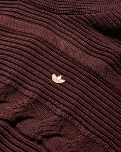 adidas Knitwears^Women's Premium Oversized Knit Sweater Shadow Brown