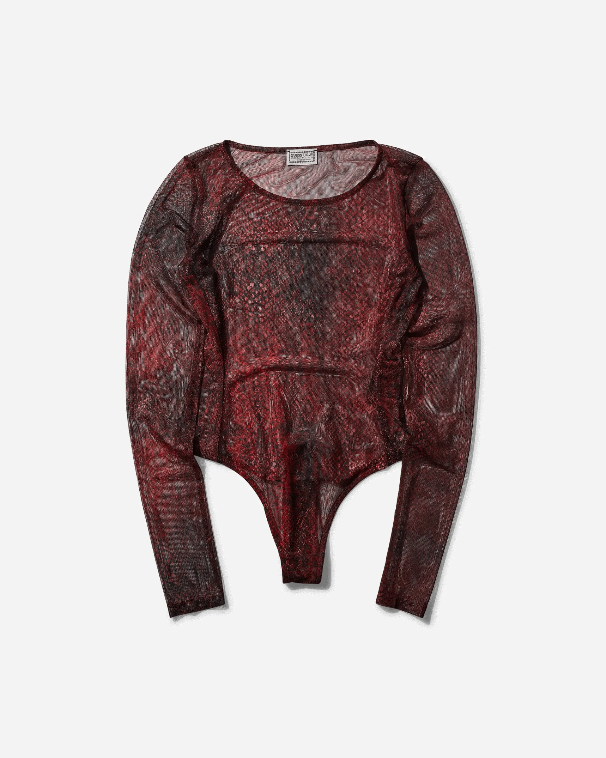 Guess USA T-Shirts^Women's Printed Mesh Bodysuit Petite