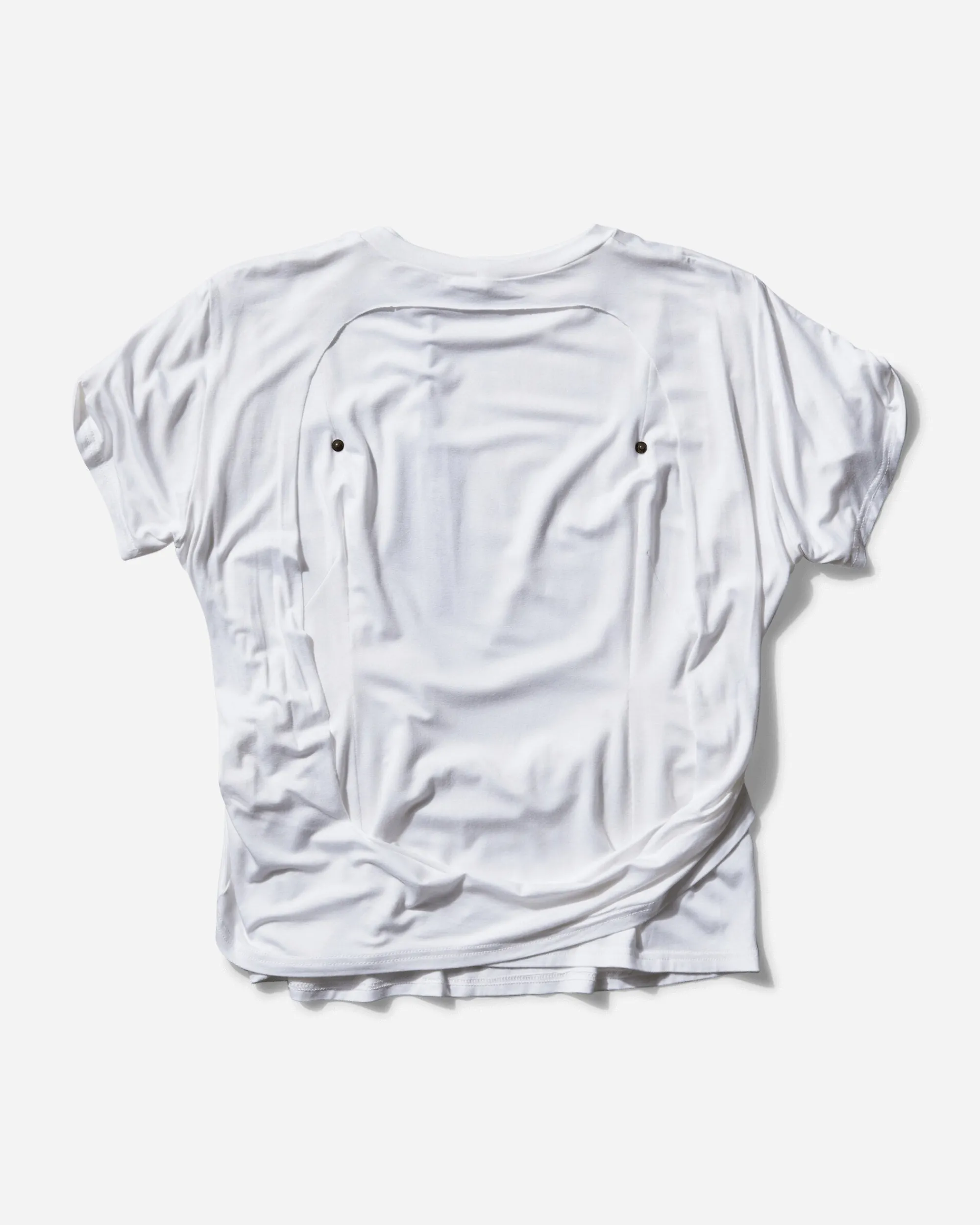 Mainline:RUS/Fr.CA/DE T-Shirts^Women's Rivets Draped T-Shirt White