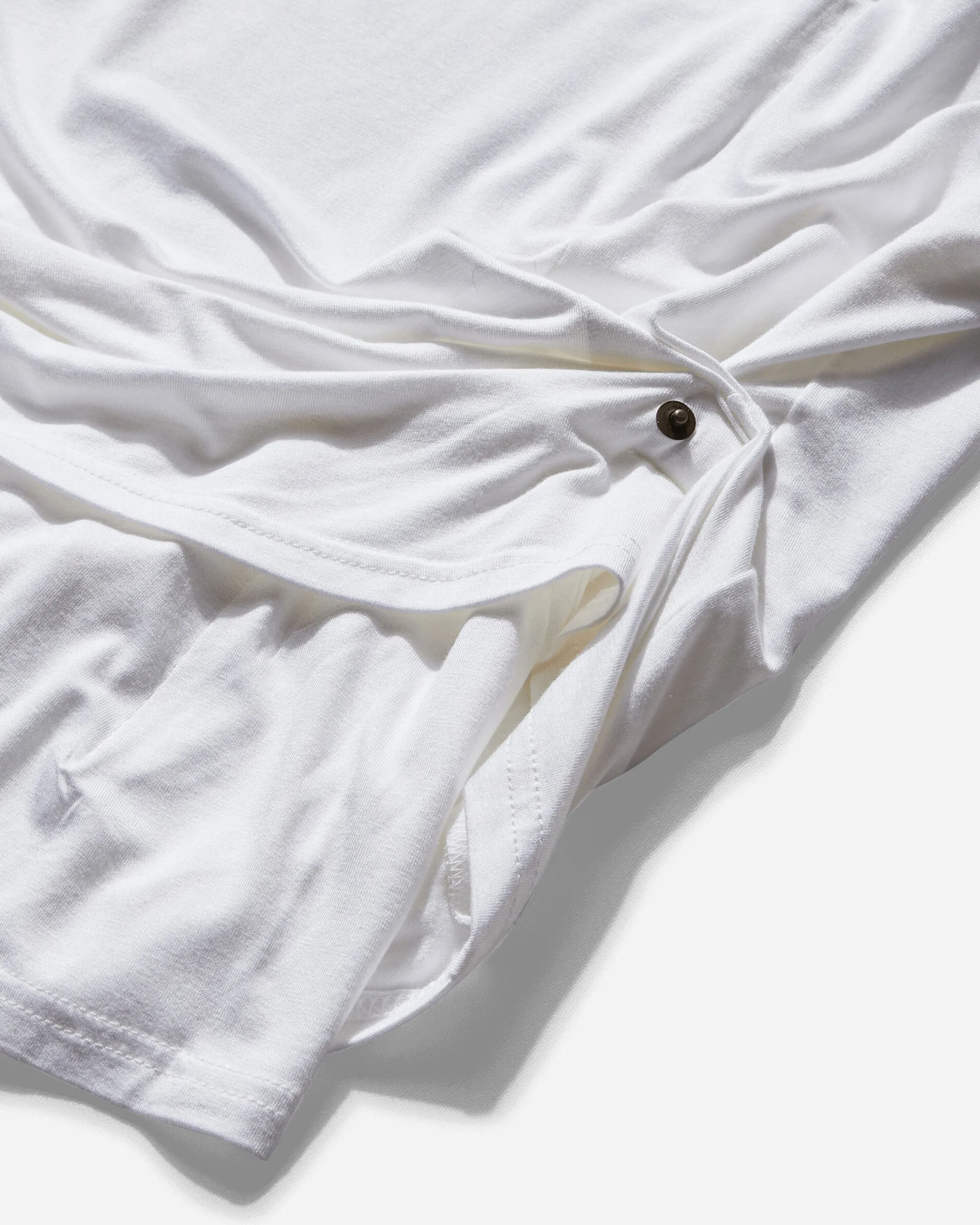 Mainline:RUS/Fr.CA/DE T-Shirts^Women's Rivets Draped T-Shirt White