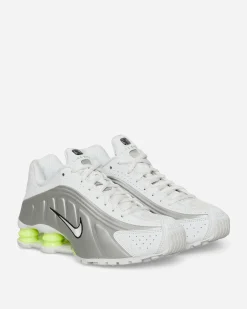 Nike Sneakers·Low|Sneakers^Women's Shox R4 Sneakers White / Metallic Silver / Volt