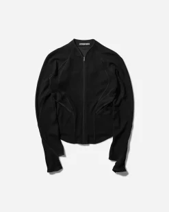 HYEIN SEO T-Shirts^Women's Slashed Zip Top Black