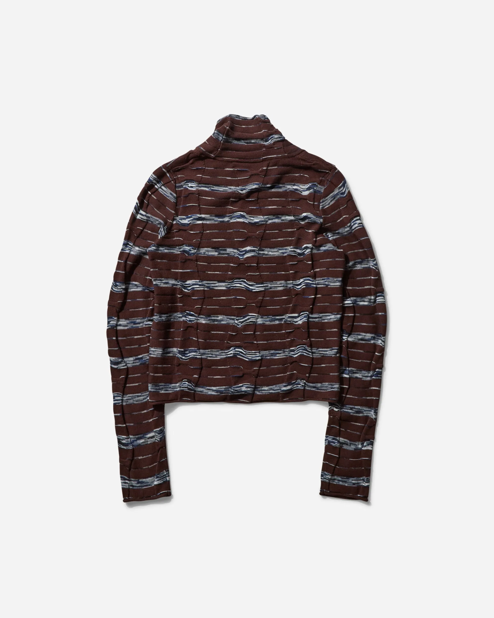 Brain Dead Knitwears^Women's Space Dye Turtleneck Navy / Brown