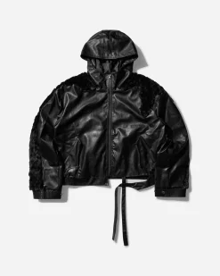 Aesynctx Coats And Jackets^Women's Swamp Faux Leather Jacket Black