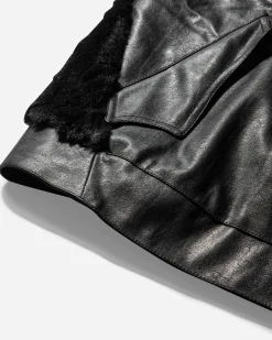 Aesynctx Coats And Jackets^Women's Swamp Faux Leather Jacket Black
