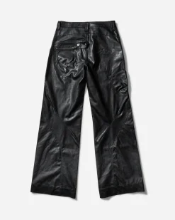Aesynctx Pants^Women's Swamp Faux Leather Pants Black