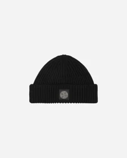 Stone Island Hats|Hats^Wool Beanie Black