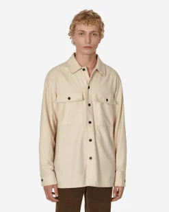 Jil Sander Shirts^Wool Overshirt Beige
