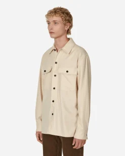 Jil Sander Shirts^Wool Overshirt Beige
