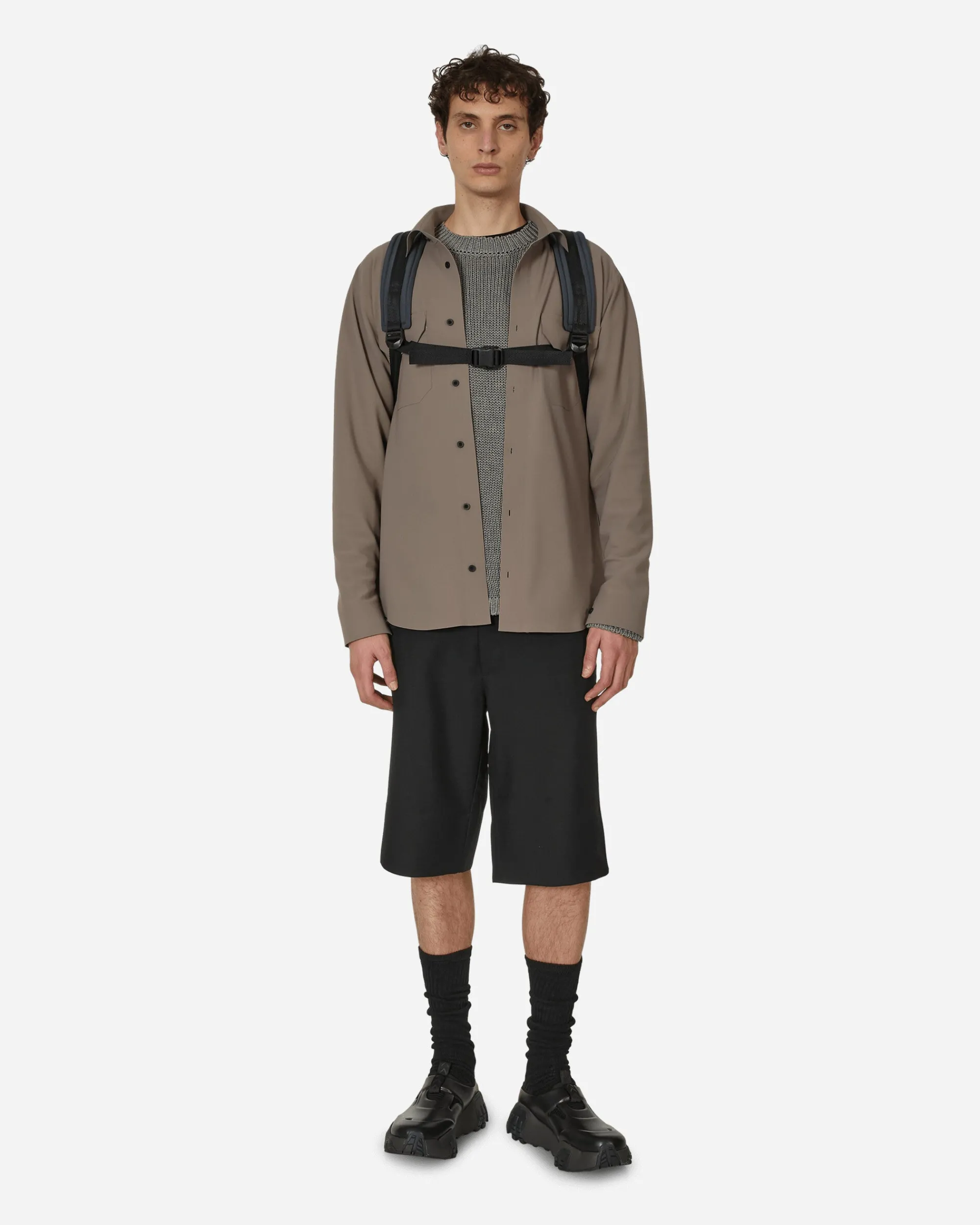 GR10K Shorts^Wool Tailored Shorts Black